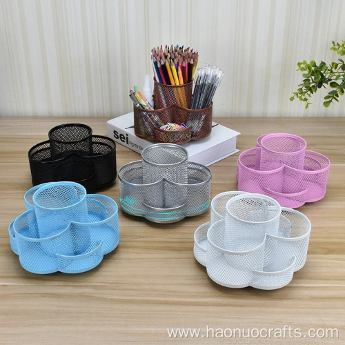 Rotary pen holder grid creative storage and finishing